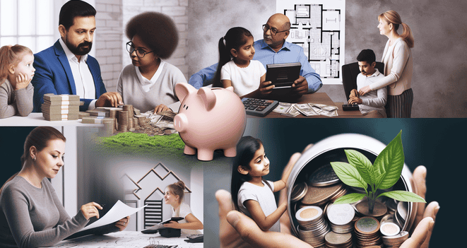 An image illustrating finanzielle Absicherung Familie